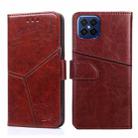 For Huawei nova 8 SE Geometric Stitching Horizontal Flip TPU + PU Leather Case with Holder & Card Slots & Wallet(Dark Brown) - 1