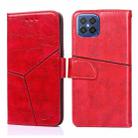 For Huawei nova 8 SE Geometric Stitching Horizontal Flip TPU + PU Leather Case with Holder & Card Slots & Wallet(Red) - 1