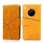 For Huawei Y9a Geometric Stitching Horizontal Flip TPU + PU Leather Case with Holder & Card Slots & Wallet(Yellow) - 1