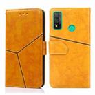 For Huawei P smart 2020 Geometric Stitching Horizontal Flip TPU + PU Leather Case with Holder & Card Slots & Wallet(Yellow) - 1