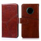For Huawei Mate 30 Geometric Stitching Horizontal Flip TPU + PU Leather Case with Holder & Card Slots & Wallet(Dark Brown) - 1