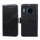 For Huawei Mate 30 Pro Geometric Stitching Horizontal Flip TPU + PU Leather Case with Holder & Card Slots & Wallet(Black) - 1