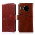 For Huawei Mate 30 Pro Geometric Stitching Horizontal Flip TPU + PU Leather Case with Holder & Card Slots & Wallet(Dark Brown) - 1