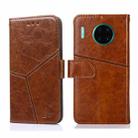For Huawei Mate 30 Pro Geometric Stitching Horizontal Flip TPU + PU Leather Case with Holder & Card Slots & Wallet(Light Brown) - 1