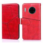 For Huawei Mate 30 Pro Geometric Stitching Horizontal Flip TPU + PU Leather Case with Holder & Card Slots & Wallet(Red) - 1