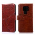 For Huawei Mate 30 Lite Geometric Stitching Horizontal Flip TPU + PU Leather Case with Holder & Card Slots & Wallet(Dark Brown) - 1