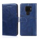 For Huawei Mate 30 Lite Geometric Stitching Horizontal Flip TPU + PU Leather Case with Holder & Card Slots & Wallet(Blue) - 1