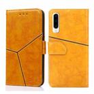 For Huawei P30 Geometric Stitching Horizontal Flip TPU + PU Leather Case with Holder & Card Slots & Wallet(Yellow) - 1