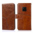 For Huawei Mate 20 Pro Geometric Stitching Horizontal Flip TPU + PU Leather Case with Holder & Card Slots & Wallet(Light Brown) - 1