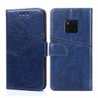 For Huawei Mate 20 Pro Geometric Stitching Horizontal Flip TPU + PU Leather Case with Holder & Card Slots & Wallet(Blue) - 1