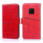 For Huawei Mate 20 Pro Geometric Stitching Horizontal Flip TPU + PU Leather Case with Holder & Card Slots & Wallet(Red) - 1