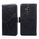 For Huawei Mate 20 lite Geometric Stitching Horizontal Flip TPU + PU Leather Case with Holder & Card Slots & Wallet(Black) - 1