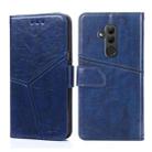 For Huawei Mate 20 lite Geometric Stitching Horizontal Flip TPU + PU Leather Case with Holder & Card Slots & Wallet(Blue) - 1