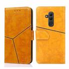 For Huawei Mate 20 lite Geometric Stitching Horizontal Flip TPU + PU Leather Case with Holder & Card Slots & Wallet(Yellow) - 1