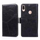 For Huawei P20 lite / nova 3e Geometric Stitching Horizontal Flip TPU + PU Leather Case with Holder & Card Slots & Wallet(Black) - 1