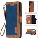 For Samsung Galaxy S21 5G Retro Splicing Horizontal Flip Leather Case with Card Slots & Holder & Wallet(Blue) - 1