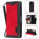 For Samsung Galaxy S21+ 5G Retro Splicing Horizontal Flip Leather Case with Card Slots & Holder & Wallet(Red) - 1