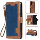 For Samsung Galaxy S21+ 5G Retro Splicing Horizontal Flip Leather Case with Card Slots & Holder & Wallet(Blue) - 1