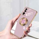 For OPPO Find X2 6D Electroplating Full Coverage Silicone Protective Case with Magnetic Ring Holder(Black) - 2