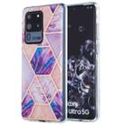 For Samsung Galaxy S20 Ultra 3D Electroplating Marble Pattern TPU Protective Case(Light Purple) - 1
