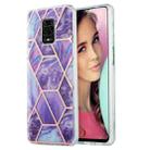 For Xiaomi Redmi Note 9S / 9 Pro / 9 Pro Max 3D Electroplating Marble Pattern TPU Protective Case(Dark Purple) - 1