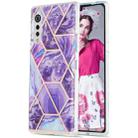 For LG Velvet 4G / Velvet 5G / G9 3D Electroplating Marble Pattern TPU Protective Case(Dark Purple) - 1