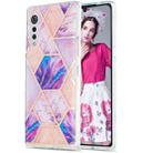 For LG Velvet 4G / Velvet 5G / G9 3D Electroplating Marble Pattern TPU Protective Case(Light Purple) - 1