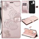 For OnePlus Nord N10 5G 3D Butterflies Embossing Pattern Horizontal Flip Leather Case with Holder & Card Slot & Wallet(Rose Gold) - 1