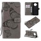 For Xiaomi Mi 10T Lite 3D Butterflies Embossing Pattern Horizontal Flip Leather Case with Holder & Card Slot & Wallet(Grey) - 1