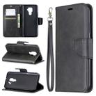 For Huawei Mate 30 Lite Retro Lambskin Texture Pure Color Horizontal Flip PU Leather Case with Holder & Card Slots & Wallet & Lanyard(Black) - 1