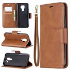 For Huawei Mate 30 Lite Retro Lambskin Texture Pure Color Horizontal Flip PU Leather Case with Holder & Card Slots & Wallet & Lanyard(Brown) - 1