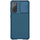 For Samsung Galaxy S21 5G NILLKIN Black Mirror Pro Series Camshield Full Coverage Dust-proof Scratch Resistant Phone Case(Blue) - 1