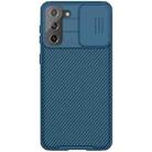 For Samsung Galaxy S21 Plus 5G NILLKIN Black Mirror Pro Series Camshield Full Coverage Dust-proof Scratch Resistant Phone Case(Blue) - 1
