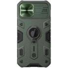 For iPhone 12 / 12 Pro NILLKIN Shockproof CamShield Armor Protective Case with Invisible Ring Holder(Green) - 1