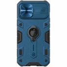 For iPhone 12 Pro Max NILLKIN Shockproof CamShield Armor Protective Case with Invisible Ring Holder(Blue) - 1