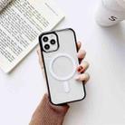 For iPhone 11 Clear PC + TPU Full Coverage Shockproof Magnetic Magsafe Case (Black) - 1