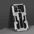 For Infinix Note7 Lite / Hot 9 Vanguard Warrior All Inclusive Double-color Shockproof TPU + PC Protective Case with Holder(Silver White) - 1