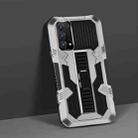 For OPPO Reno5 5G Vanguard Warrior All Inclusive Double-color Shockproof TPU + PC Protective Case with Holder(Silver White) - 1