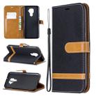 For Huawei Mate 30 Lite Color Matching Denim Texture Horizontal Flip Leather Case with Holder & Card Slots & Wallet & Lanyard(Black) - 1