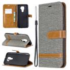 For Huawei Mate 30 Lite Color Matching Denim Texture Horizontal Flip Leather Case with Holder & Card Slots & Wallet & Lanyard(Grey) - 1