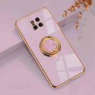 For Huawei Mate 20 Pro 6D Electroplating Full Coverage Silicone Protective Case with Magnetic Ring Holder(Light Purple) - 1