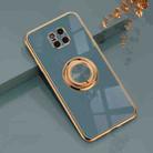 For Huawei Mate 20 Pro 6D Electroplating Full Coverage Silicone Protective Case with Magnetic Ring Holder(Grey) - 1