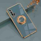 For Huawei nova 6 6D Electroplating Full Coverage Silicone Protective Case with Magnetic Ring Holder(Grey) - 1