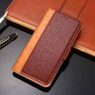 For iPhone 11 Ostrich Texture PU + TPU Horizontal Flip Leather Case with Holder & Card Slots & Wallet (Brown) - 1