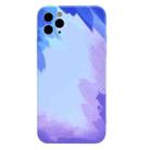 TPU Straight Edge Watercolor Pattern Protective Case For iPhone 12(Winter Snow) - 1
