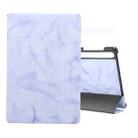 For Galaxy Tab S6 10.5 T860 Marble Texture Pattern Horizontal Flip Leather Case, with Three-folding Holder & Sleep / Wake-up Function(Purple) - 1