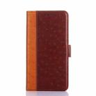 For Huawei Mate 30 Lite Ostrich Texture PU + TPU Horizontal Flip Leather Case with Holder & Card Slots & Wallet(Brown) - 2