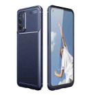 For OPPO A93 5G Carbon Fiber Texture Shockproof TPU Case(Blue) - 1