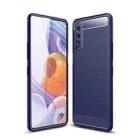 For LG Stylo 7 5G Brushed Texture Carbon Fiber TPU Case(Navy Blue) - 1