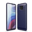 For Motorola Moto G Power (2021) Brushed Texture Carbon Fiber TPU Case(Navy Blue) - 1